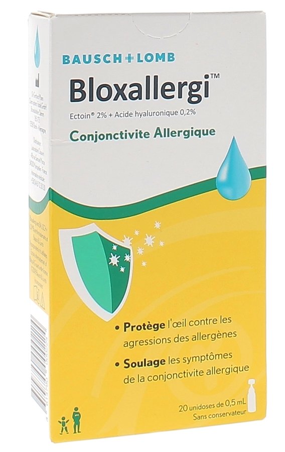 Solution ophtalmique conjonctivite allergique bloxallergi Bausch lomb - 20 unidoses
