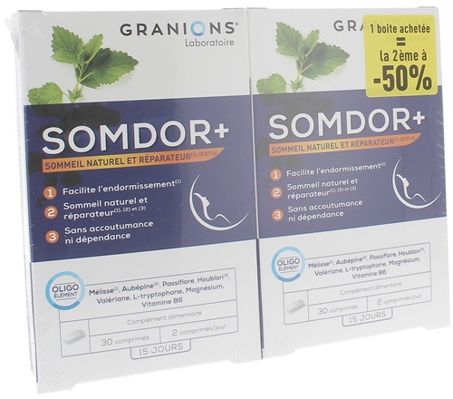 Somdor+ comprimé Granions - lot de 2 boites de 30 comprimés (offre spéciale)