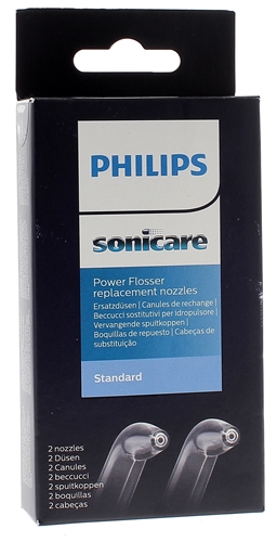 Sonicare Canule standard pour hydropulseur Power Flosser Philips - boîte de 2 canules de rechange