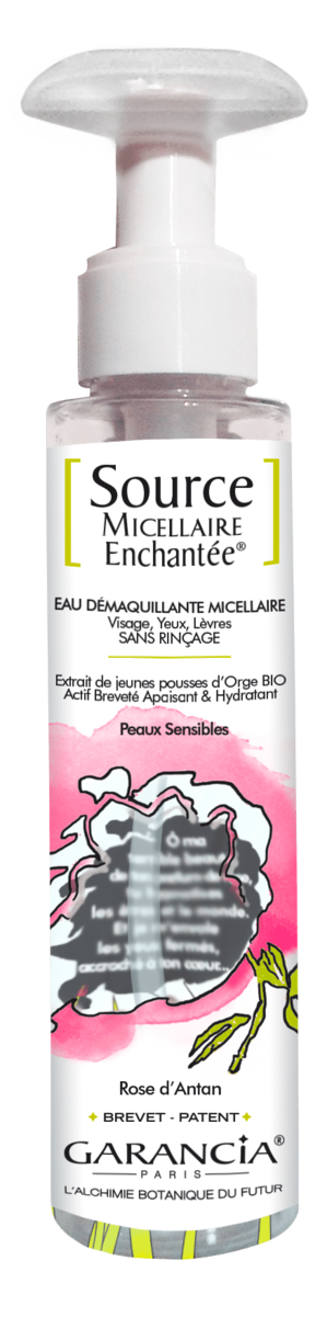 Source micellaire enchantée eau démaquillante rose d'antan Garancia - flacon de 100 ml