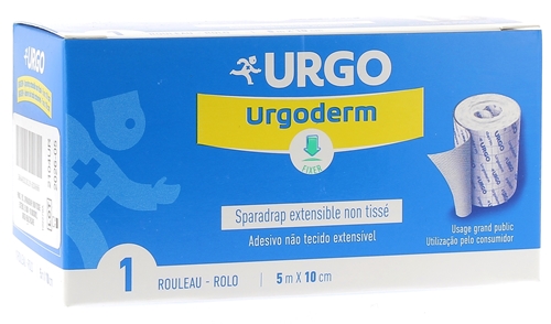 Urgoderm Sparadrap non tissé extensible Urgo - 1 rouleau de 5mx10cm