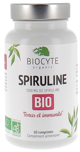 Spiruline bio tonus et immunité Biocyte - pilulier de 60 comprimés