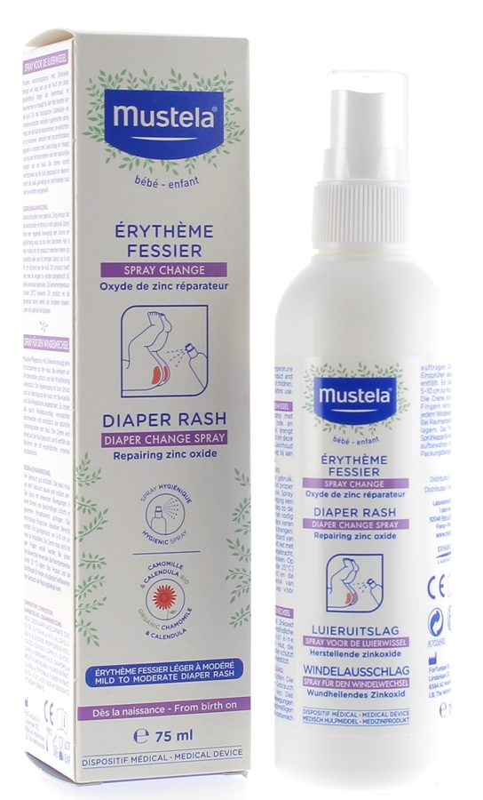 Spray change érythème fessier Mustela - apaisant et protecteur