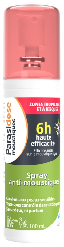 Spray anti-moustiques zones tropicales et à risques Parasidose - spray de 100 ml
