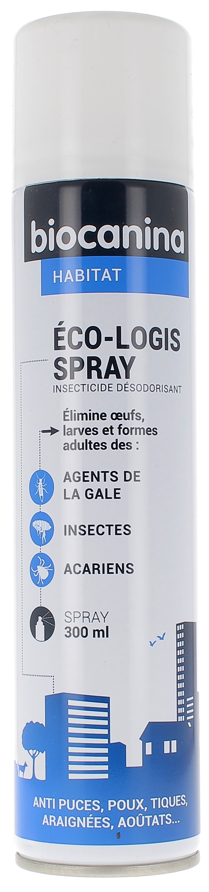 Spray insecticides Eco logis Biocanina - anti puces, tiques et acariens
