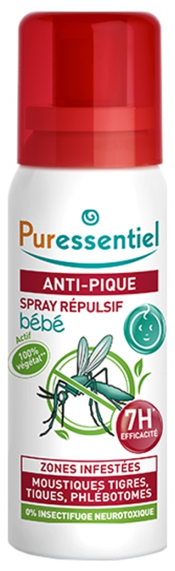 Spray répulsif anti-pique 7h bébé Puressentiel - spray de 60 ml