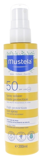 Spray solaire haute protection SPF50 Mustela - spray de 200 ml