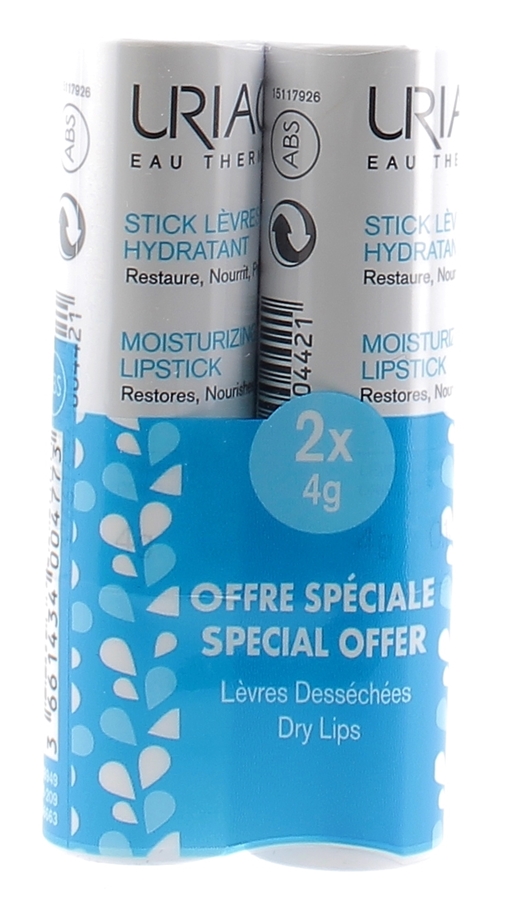 Stick lèvres hydratant Uriage - Lot de 2 tubes