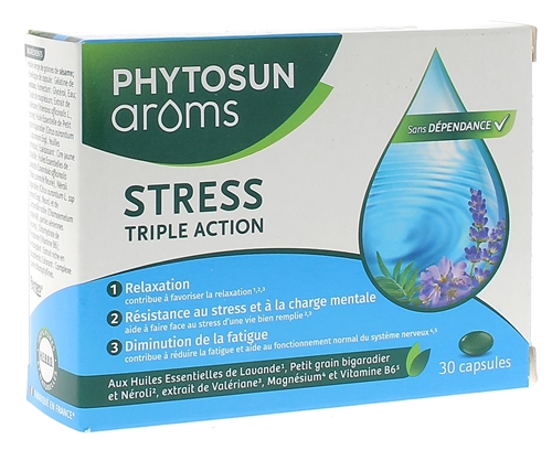 Stress triple action Phytosun Arôms - boîte de 30 capsules