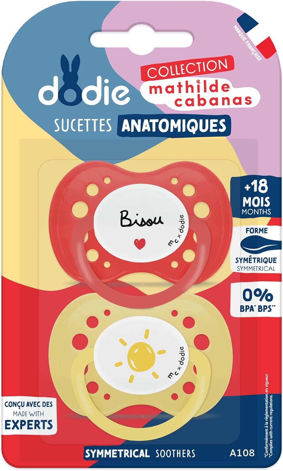 Dodie Succhietti anatomici Mathilde Cabanas 18 mesi e Plus x2