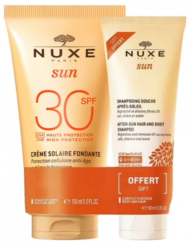 Crème Solaire Visage NUXE SUN SPF30+ - Protection Anti-âge Cellulaire - 50ml - Parfum Orange Douce - Neuf