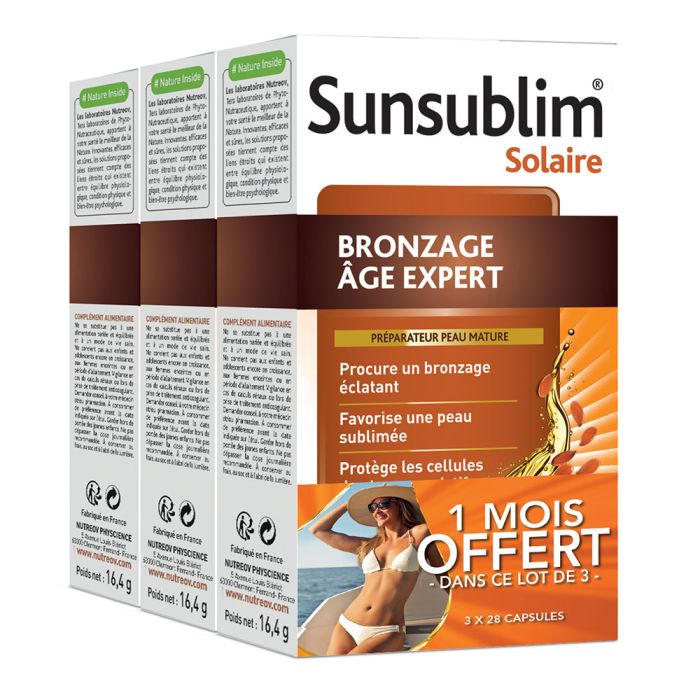 Sunsublim Bronzage Âge Expert Nutreov - lot de 3 boîtes de 28 capsules
