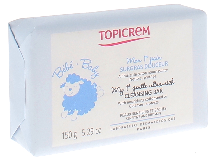 Topicrem Pain Surgras Nettoyant Hydra Bebe Peau Sensible Bebe