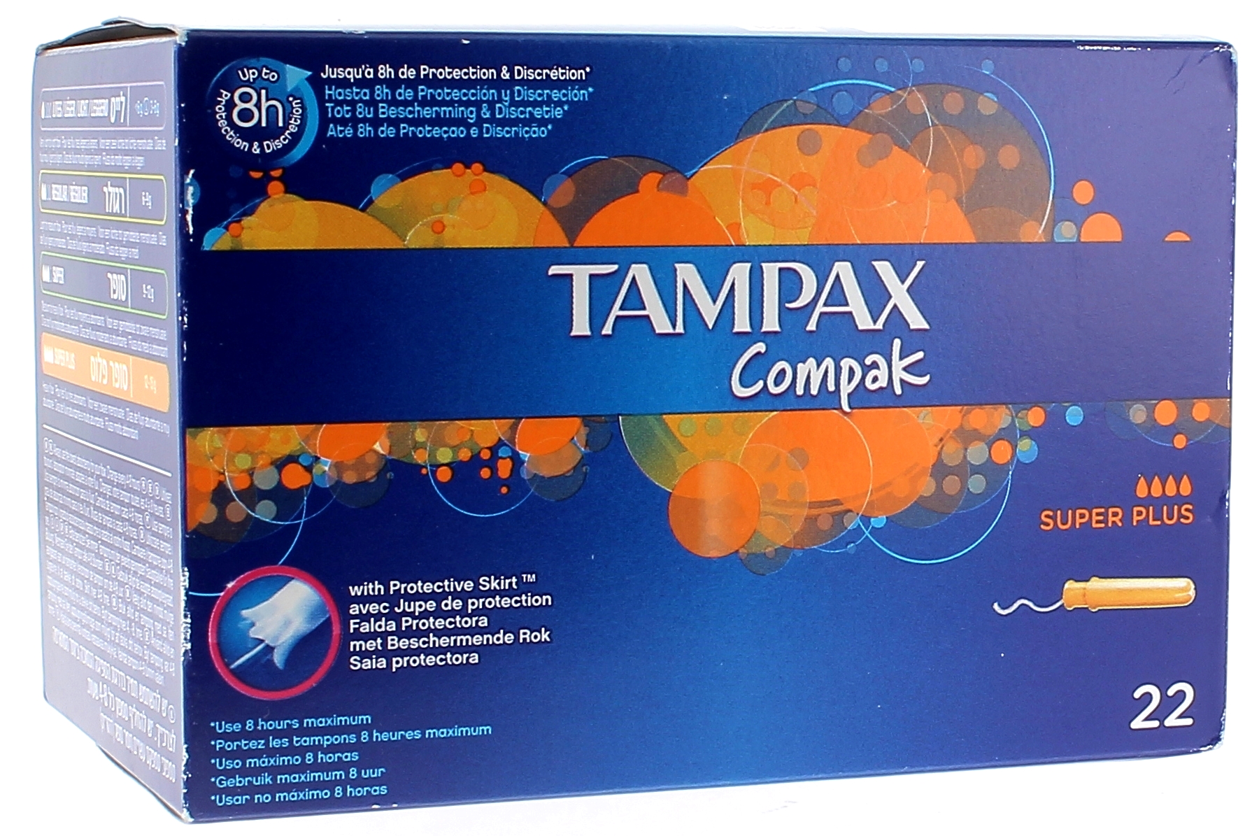 Tampax Compak Super Plus avec applicateur Tampax - boîte de 22 tampons