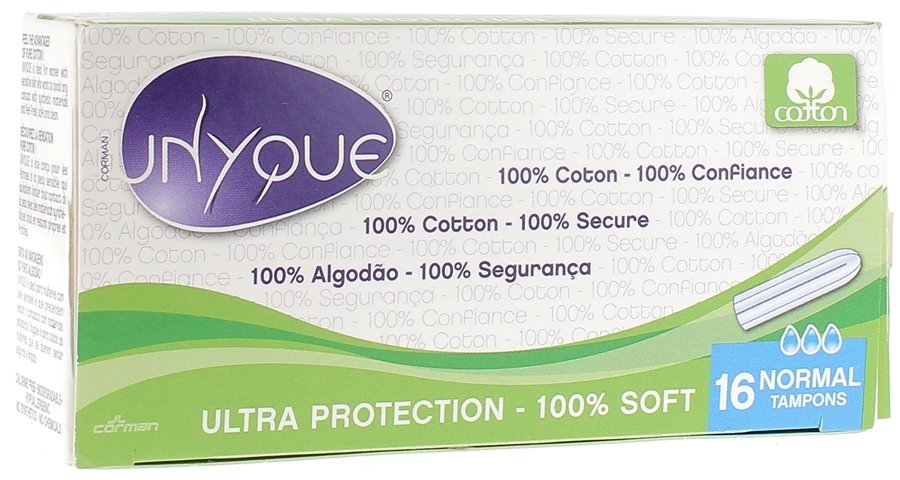 Tampon normal ultra protection 100% coton Unyque - 16 tampons