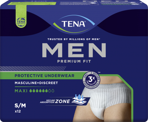 Men Premium fit maxi taille S/M Tena - sachet de 12 protections de taille M 39-46 Tena