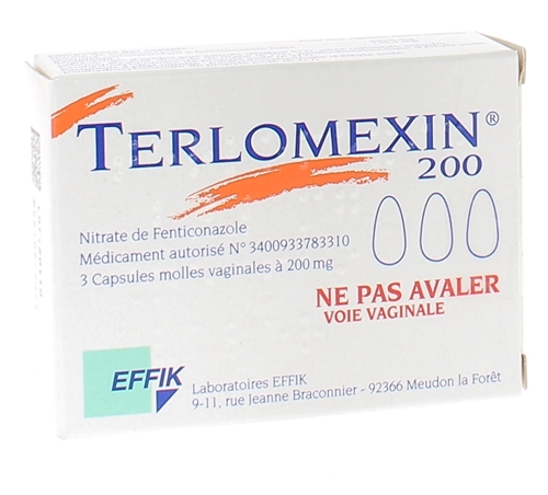 Terlomexin 200mg - boîte de 3 capsules vaginales
