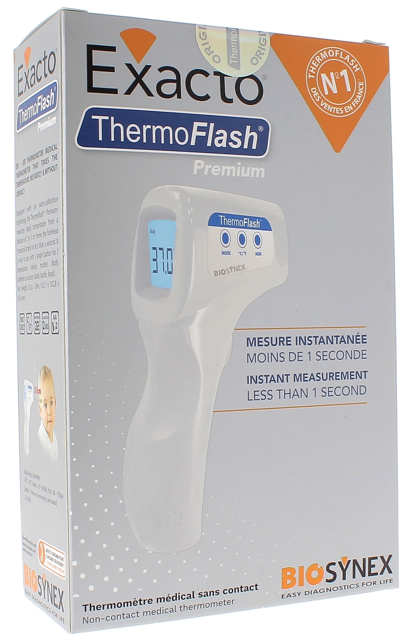 Thermomètre sans contact FEVERFLASH® TMAX55 - Laboratoires AXAMED