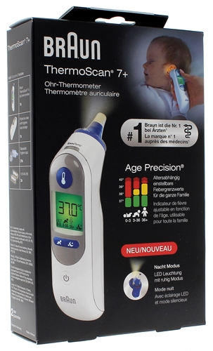 Thermoscan 7+ IRT 6525 thermomètre auriculaire Braun - 1 thermomètre