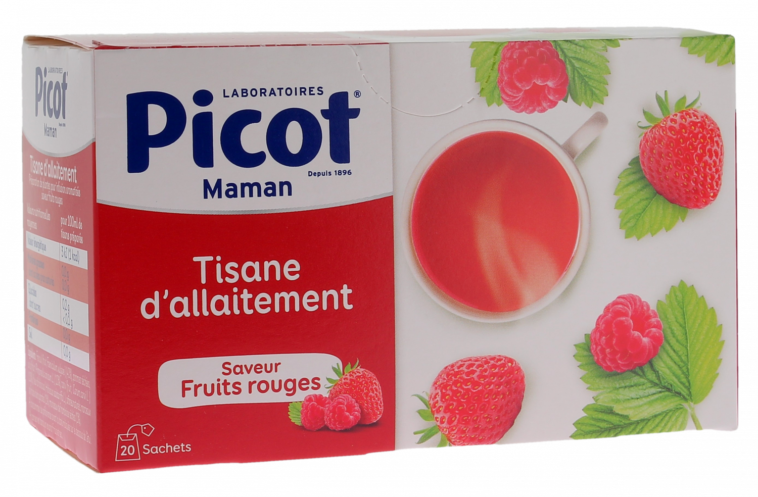 Tisane d'allaitement saveur fruits rouges Picot - boîte de 20 sachets