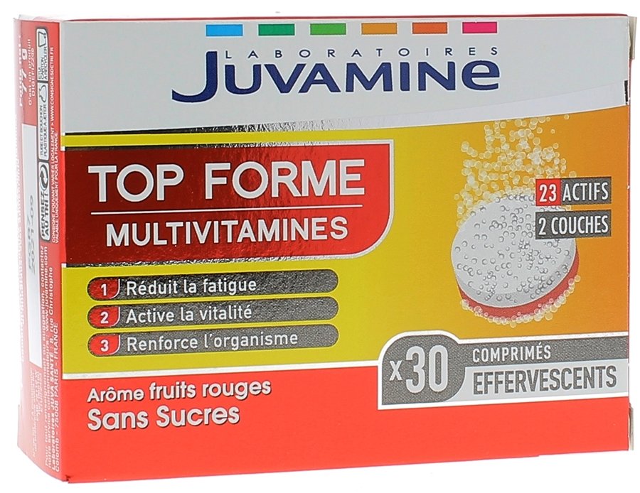 Top Forme Multivitamines Juvamine - boîte de 30 comprimés effervescents