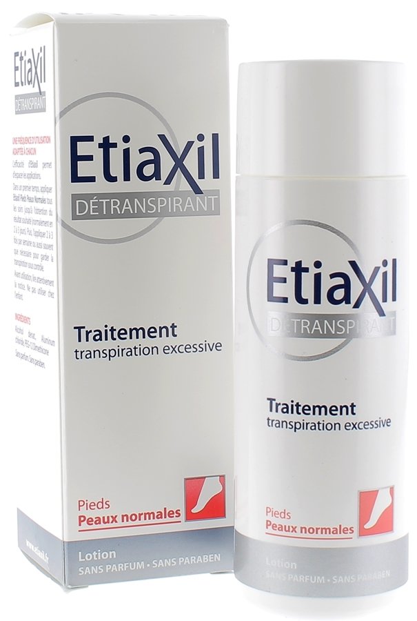 Traitement Détranspirant Pieds Peaux Normales Etiaxil flacon de 100 ml