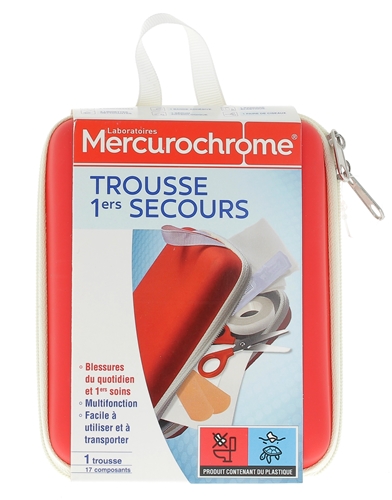 Trousse Premiers secours Mercurochrome - pansements, premiers
