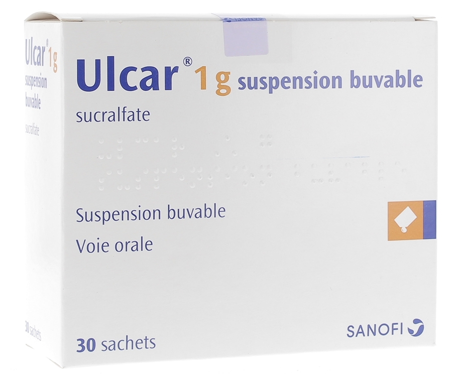 Ulcar 1g suspension buvable Sanofi - boîte de 30 sachets