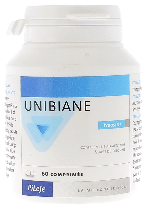 Unibiane Tyrosine Pileje - boîte de 60 comprimés