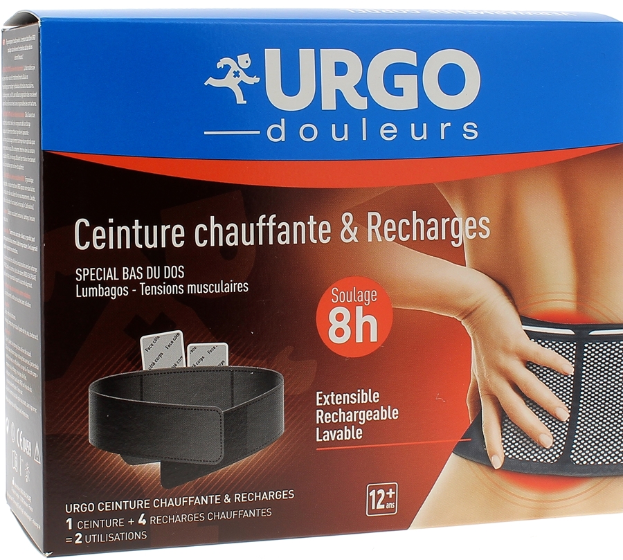 Ceinture chauffante douleurs musculaires Urgo - 1 ceintures et 4 recharges