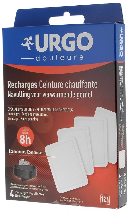 Recharge pour ceinture chauffante douleurs musculaires Urgo - 4 recharges