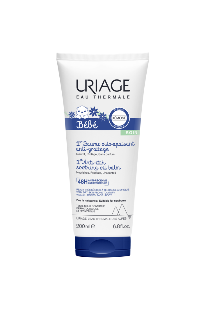 Uriage Bébé 1er Baume oléo-apaisant anti-grattage - Tube de 200 ml