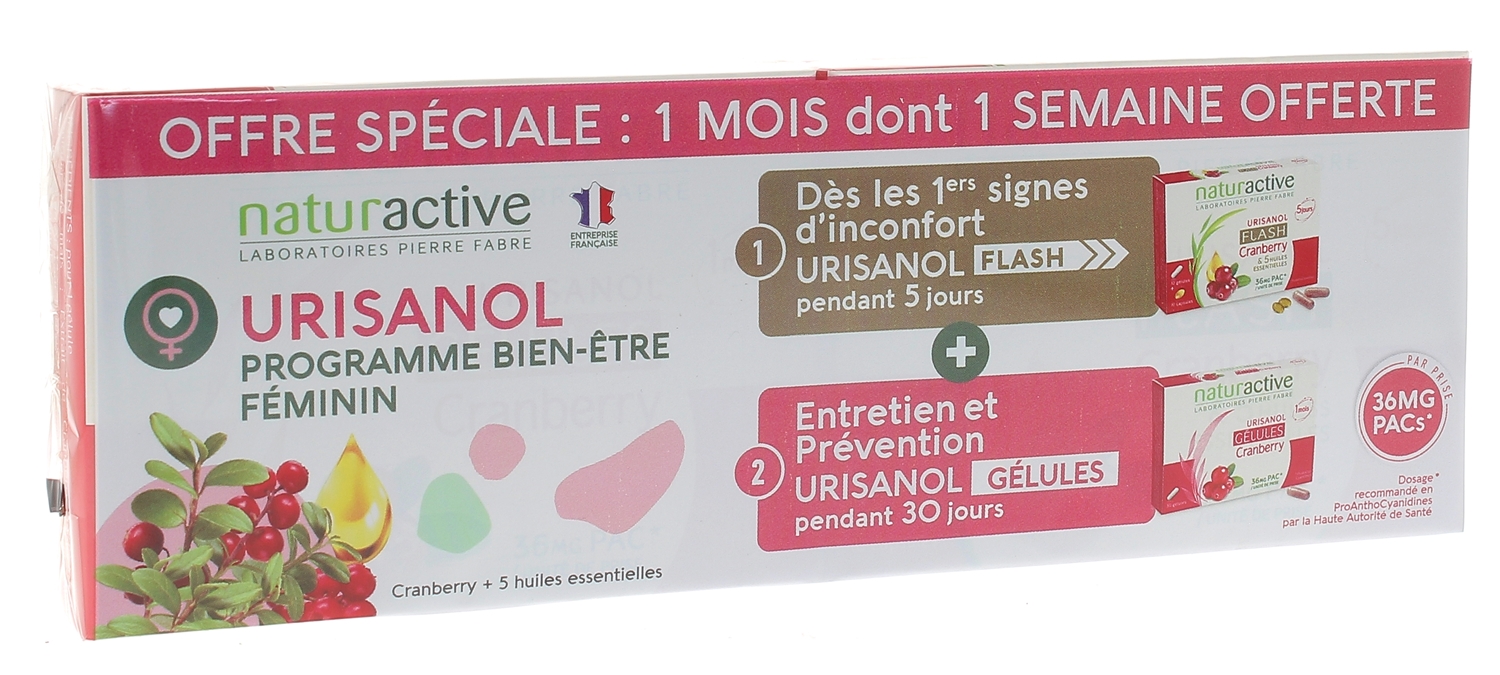 Urisanol programme bien-être féminin Naturactive - 2 boîtes