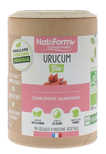 Urucum bio Nat&Form - pot de 90 gélules