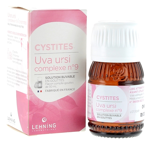 Uva ursi complexe N°9 Cystites Lehning - flacon de 30 ml