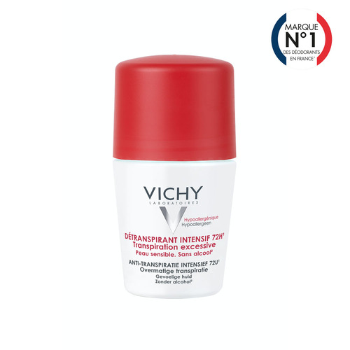Détranspirant insensif 72h transpiration excessive Vichy - roll-on bille de 50 ml