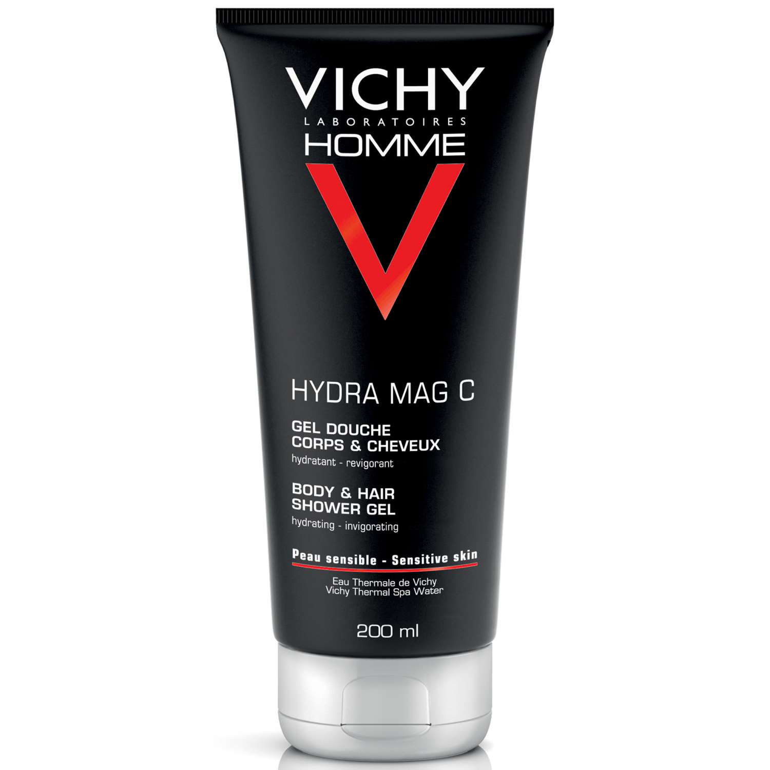Hydra mag C gel douche corps & cheveux Vichy homme - tube de 200 ml