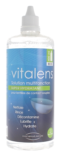 Vitalens Solution multifonction super hydratant pour lentilles de contact souples Horizane - flacon de 400ml