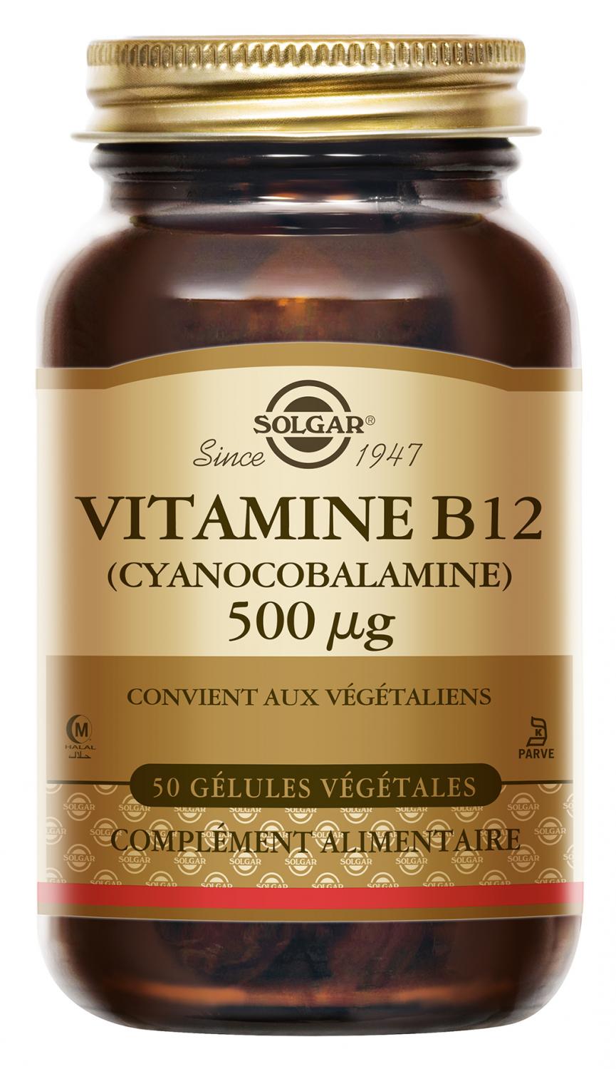 Vitamine B12 500 µg Cyanocobalamine Solgar complément alimentaire — free download
