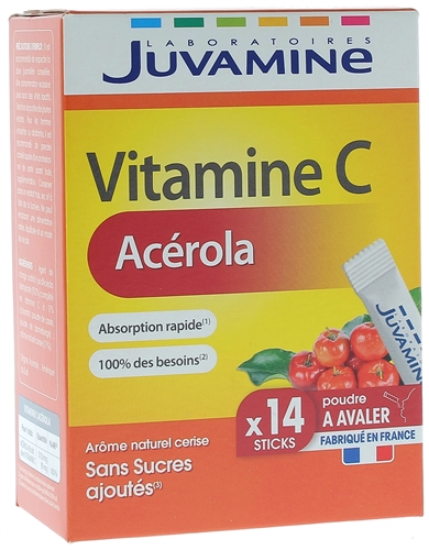 Vitamine C Acérola Juvamine - boite de 14 stick