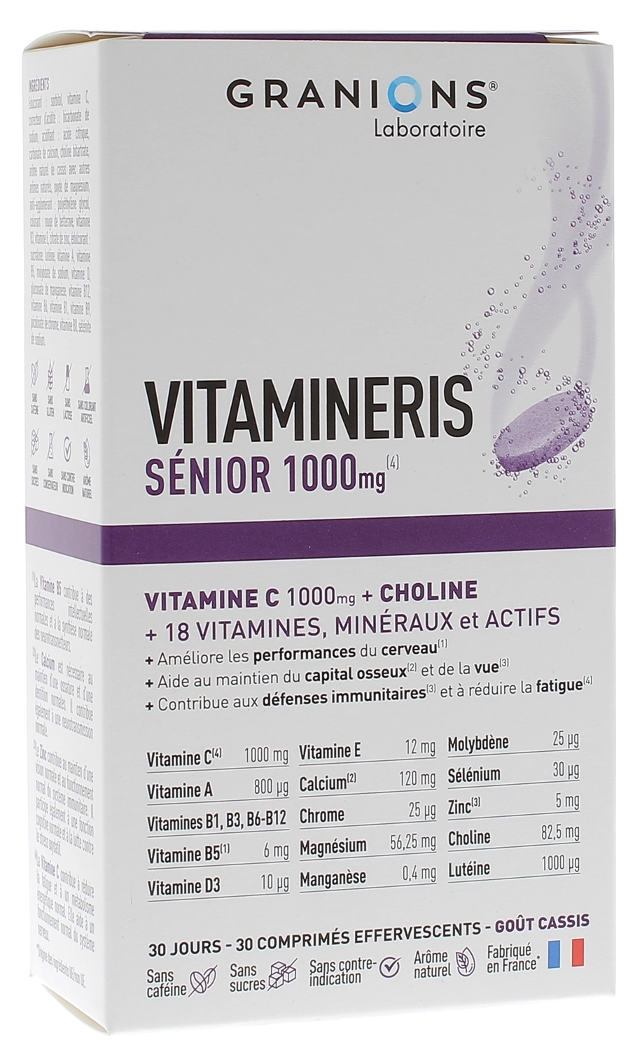 Vitamineris Sénior 1000mg Granions - boîte de 30 comprimés effervescents