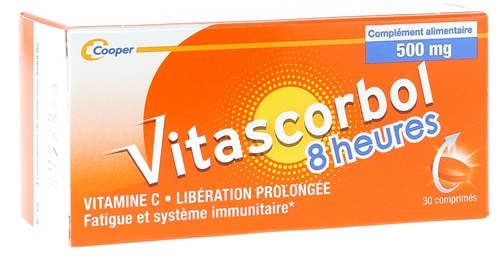 Vitascorbol 8 heures 500mg - boîte de 30 comprimés