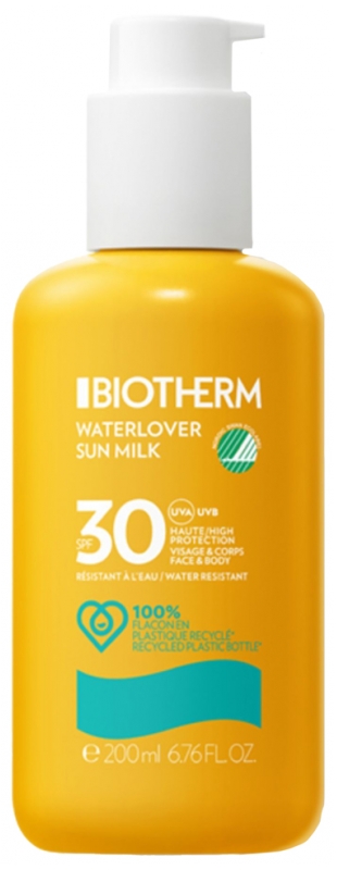 Waterlover Sun Milk SPF30 Biotherm - flacon-pompe de 200 ml