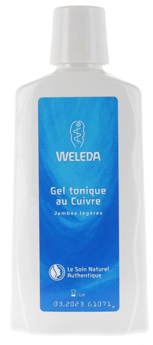 Gel tonique au cuivre jambes légères Weleda - flacon de 200 ml