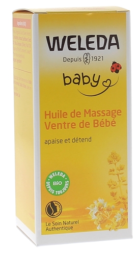 Huile de massage ventre de bébé Weleda - flacon de 50 ml