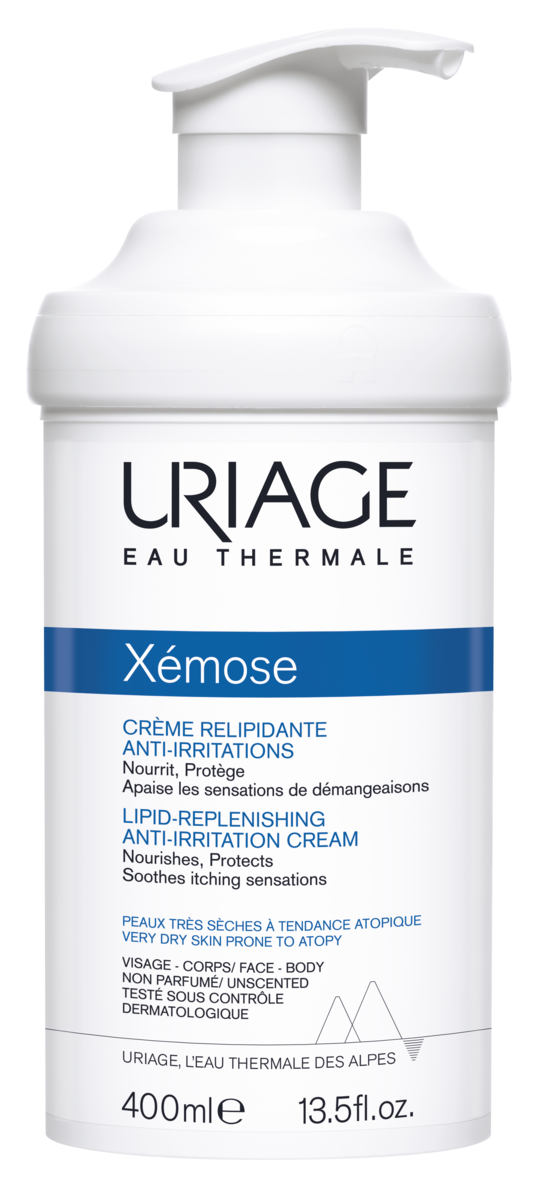 Xémose crème relipidante anti-irritations Uriage - flacon pompe de 400 ml