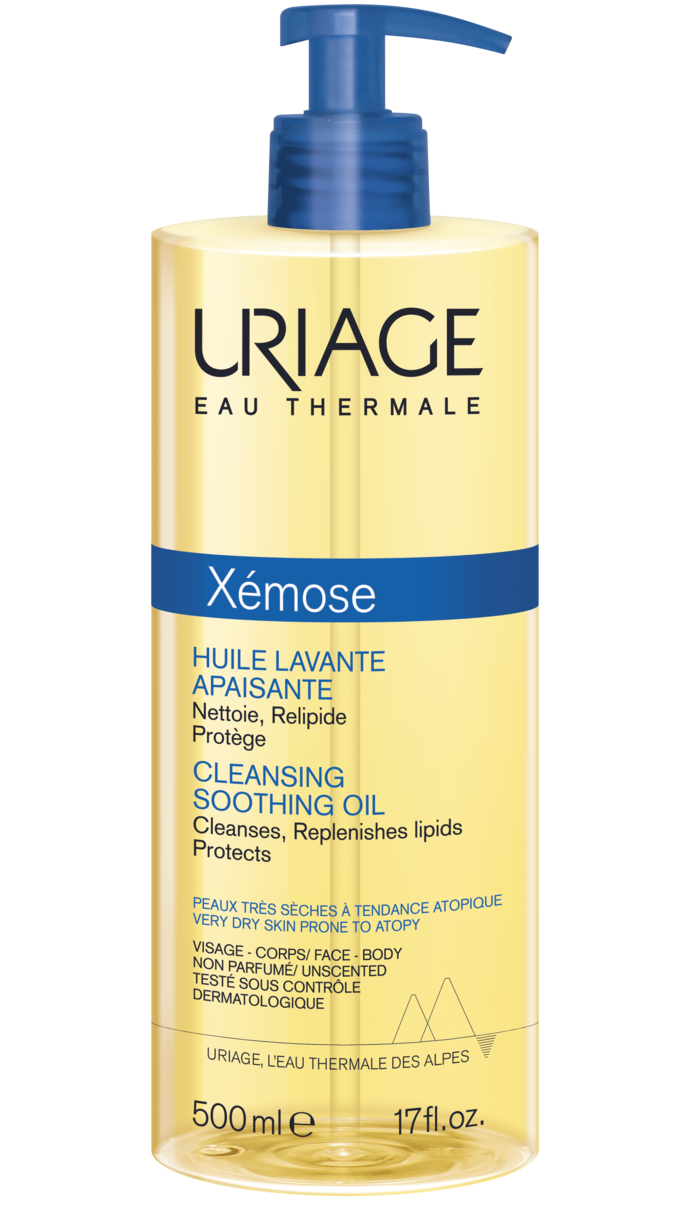 Xémose huile lavante apaisante Uriage - flacon pompe de 500ml