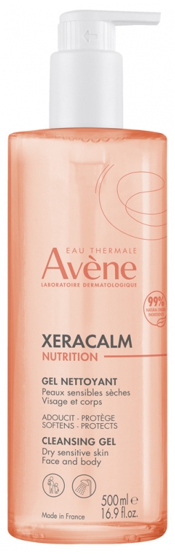 Xeracalm Nutrition Gel nettoyant Avène - flacon-pompe de 500ml