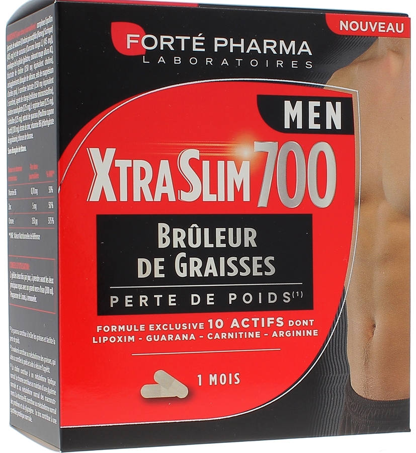 XtraSlim 700 Brûleur de Graisses Men Forté Pharma - boîte de 120 gélules
