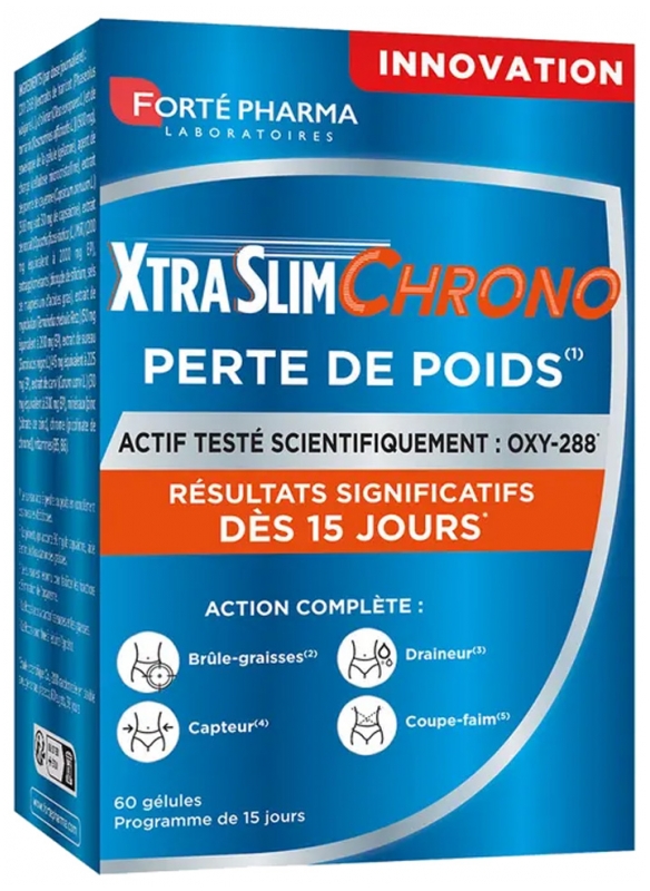 XtraSlim Chrono perte de poids Forté Pharma - boite de 60 gélules